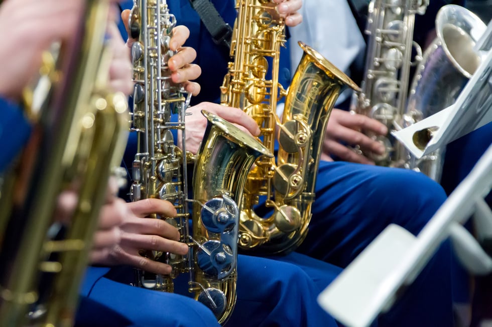 Music Orchestra Playing the Wind Instruments