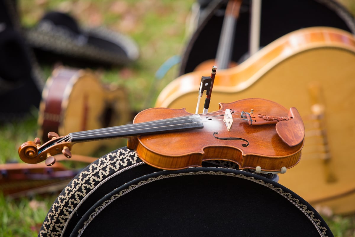 Mariachi Instruments on the Ground